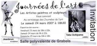 Journee De L Art Grabels 2007 Invitation